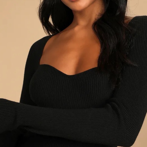 Lulus Black Midi Dress - Picture 3 of 7